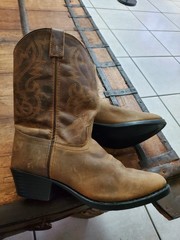Cody James Oiled Dust Brown Leather Western Boots Youth 6 D Style 43034Y