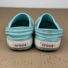 Crocs Kids Crocband Clogs – Light Blue / Pink – Youth Size J1