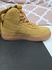 Nike Air Force 1 High LV8 Shoes Wheat Light Brown Size 4Y Style CK0262 700 USED