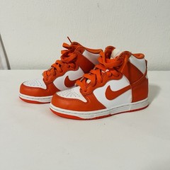 Nike Dunk High (PS) Retro 11.5C Og White/Orange Blaze-White Syracuse DD2314 100