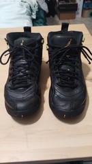 Youth Air Jordan Retro 12 (GS) Black Taxi 153265-071 SZ 4.5Y Black & Gold