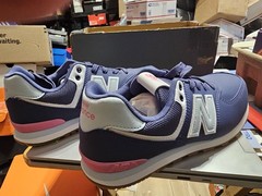 New Balance 574 Blue White Pink Low Top Sneakers Kids US 5.5 M GC574NJ