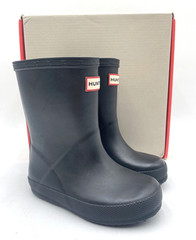 HUNTER FIRST CLASSIC Kids‘ NEW Rain Boots Black US Size B7/G8