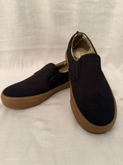 Old Navy Kids Slip-On Canvas Shoes Black Brown Camouflage Size 13 Unisex Casual