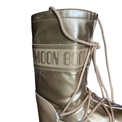 Moon Boot Original Gold Metallic Snow Kids EU 31-34 US 13.5 Icon Low Junior