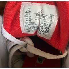 Nike Air Jordan 3 Retro Fire/Red Cement Kids Sneakers DM0966-160- SZ 2.5 Y