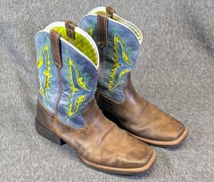 Ariat Koel VentTEK Kids Western Boots 5.5 M Youth Brown Indigo 10040259
