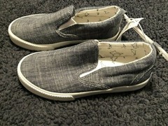 Gap Blue Chambray Kids Slip-On Shoes US SZ 12 NWT