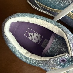 Vans Old Skool Juniors Sz 7 Ombre Glitter Purple Blue Gold New