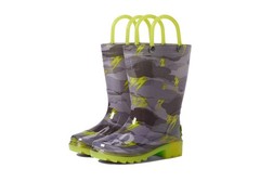 Western Chief Kids Storm Chaser Lighted PVC Rain Boot, Gray