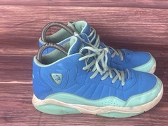 SHAQ Youth Screen Shoes Size: 6D Blue Green, Youth Basketball Sneakers #177899
