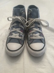 Converse Chuck Taylor All Star Sneaker Blue Unicorn High Tops Youth Size 12