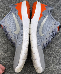 Nike Flex Experience RN 4 GS Grey Orange Youth 7Y Women 8.5 Running Shoes 749807
