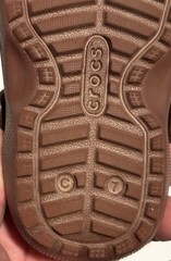 Crocs Size C7 Kids Classic Fur Lined Brown Teddy Bear Clog Slip On Shoe