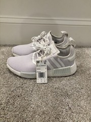 Adidas NMD R1 Refined J Primeblue Cloud White Grade School Size 7 *TRIED ON