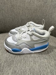 Nike Air Jordan 4 RM White Neutral Grey University Blue FQ7937-104 Toddlers 7C