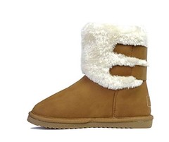REDVOLUTION New Kids Classic Snow Boots Faux 12 Little Kid Camel (Two Button)