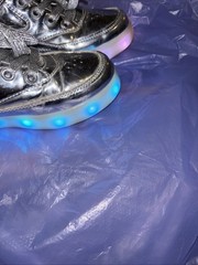 Metallic Light Up Shoes Size 1 Unisex