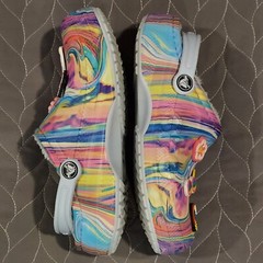 Crocs Baya Juniors 3 Lined Pastel Swirl Out of this World II Clogs Shoes