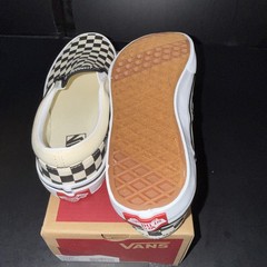 VANS Asher Checkerboard – classic slip on vn000zbueo1 Kids SIZE 3 NEW