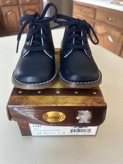 Footmate Todd baby size 2.5 Navy Classic Hard Bottom Hi Top Dress New
