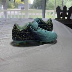 Deja Tu Huella Blue Green Gradient Kids Unisex Soccer Cleat Shoes Toddler 9