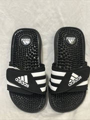 Adidas Adilette Slide Hook & Loop Sandals Shoes Kids Size 13 Dimple Sole