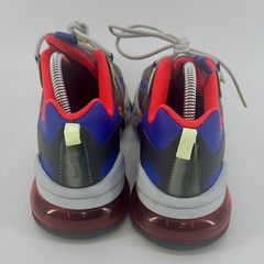 Nike Air Max 270 React Kids 7Y Gray Blue Red Yellow CT1630-001 Low Top Sneakers