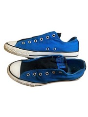 Converse All Star Low Top – Blue And Black Size 5.5 Child’s Slip On Shoe No Lace