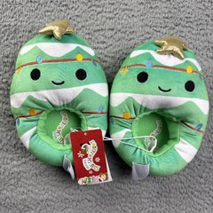 Squishmallows Kids Size 11T / 12T Green Christmas Tree Plush Cozy House Slippers