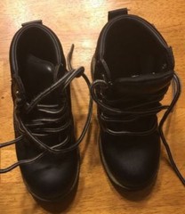 TKS Child Black Mid Top Slip Resistant Boots Size US 11 EU 28.5 MX 18 UK 10.5