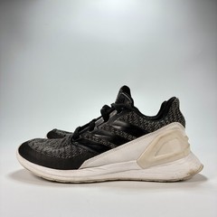 Adidas Rapidarun Knit J Black White Running Shoes Lightweight D97002 Youth Sz 4