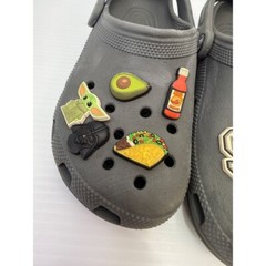 Crocs Fun Lab Clogs Jibbitz Charms Gray Slip On Shoes Comfort Size M4/W6