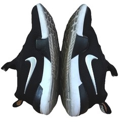Nike Black White Silver Slip On Sneaker Shoes Small Kid Size *See Description*
