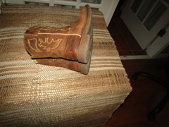 Justin Youth sz 6 D Unisex Tan Brown Rush Leather Cowboy SQUARE TOE Boots JK4330