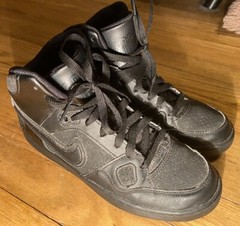 Nike Son of Force Mid Black Size 7Y Youth 615158-021 Excellent! Triple Black
