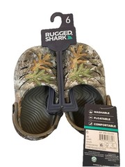 Rugged Shark Camouflage Clog/Sandals SLIP ON Toddler SIZE 6 NWT Lightweight