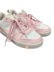 Nike Dunk Low girls boys white pink leather sneakers sz 6.5Y SKU 10-378