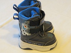 Disney Frozen boots Kids 5 Olaf Boot childrens navy blue adjustable closure NWOT