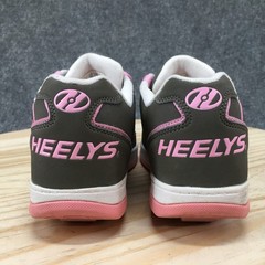 Heelys Propel 2.0 Shoes Youth 4 Skate Sneakers Single Wheel Faux Leather Gray