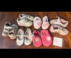Unisex Kids Athletic Sneakers Lot, US Size 6, Multicolor Pre-Owned Fair