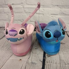 Youth Kid Slippers NWT Slip On Angel & Stitch Size 7-8