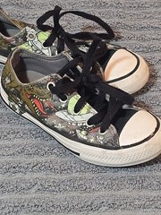 Converse All Star Junior Interstellar Dinos Dinosaurs Sneakers 665392C Size 12