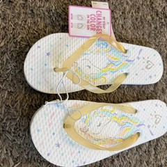 NWT Color-Changing Unicorn Flip Flops