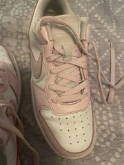 Nike Dunk Low Pink/White Leather Low Top Kids Sneaker US 6Y DQ0492-100