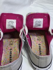 Converse Chuck Taylor All Star Low Top Sneakers Youth Size 3, Light Grey Pink