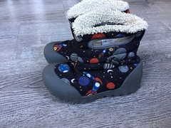 BOGS B-moc Gray Multi Space Snow Boots Youth Boys Size 12 Pull On Boot