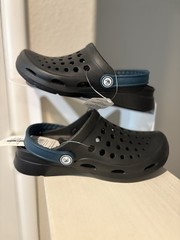 Joybees Kids‘ Dylan Slip-On Clogs – Black/Cascade Size J3 NEW