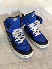 Nike Kids Court Borough Mid 2 Black Royal (DM8872-001), Size: 4.5Y #MT62+6