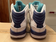 Jordan sneaker size 6y Pre-owned No Box Teal/purple/white